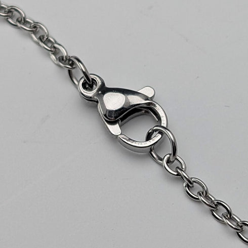 復古純銀橢圓形小盒吊飾搭配項鍊